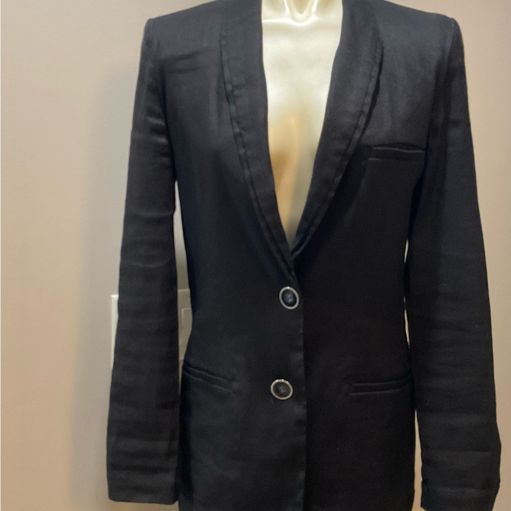 Armani Jeans Black Blazer Tailored Suit Jacket